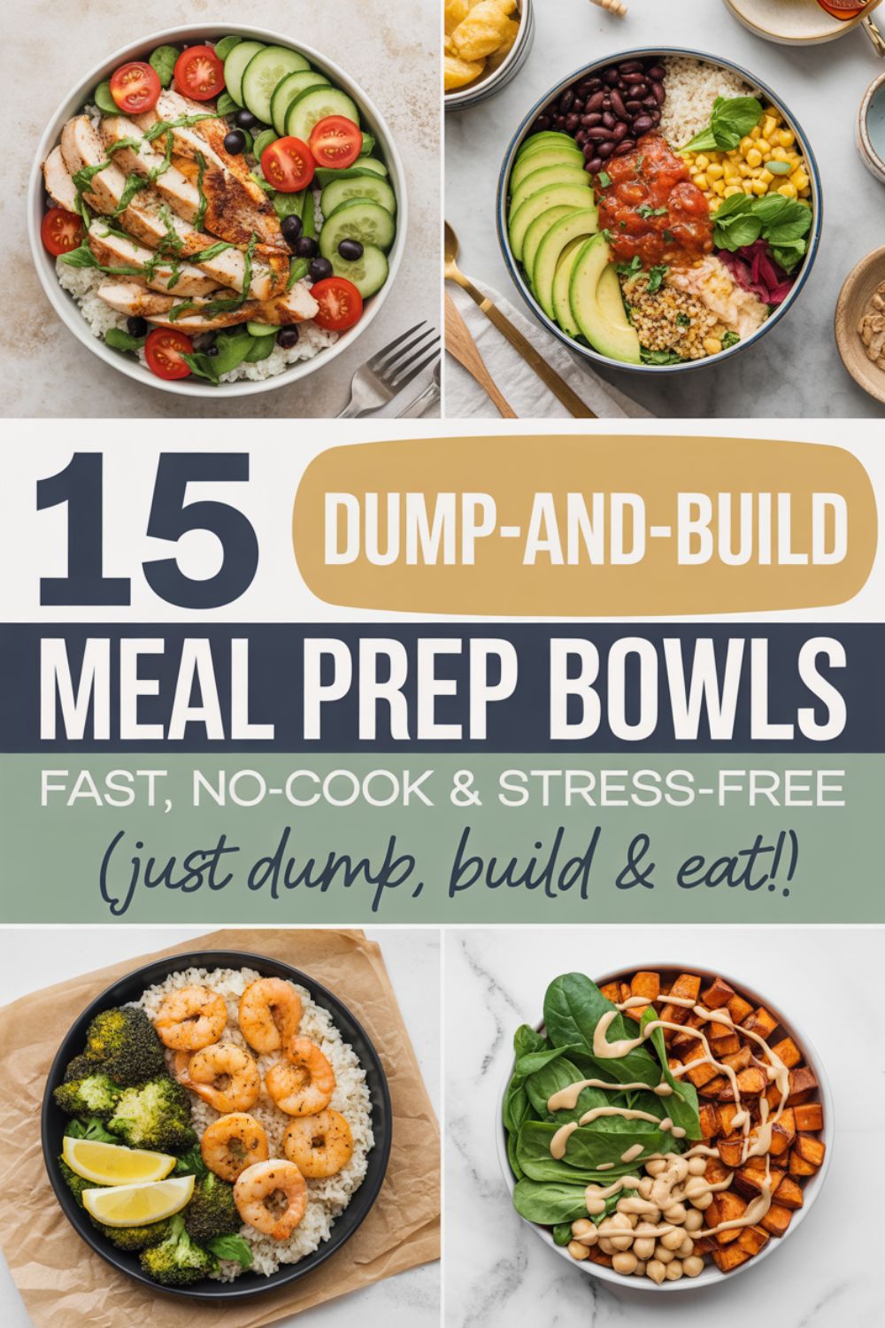 15 Dump and Build Meal Prep Bowls