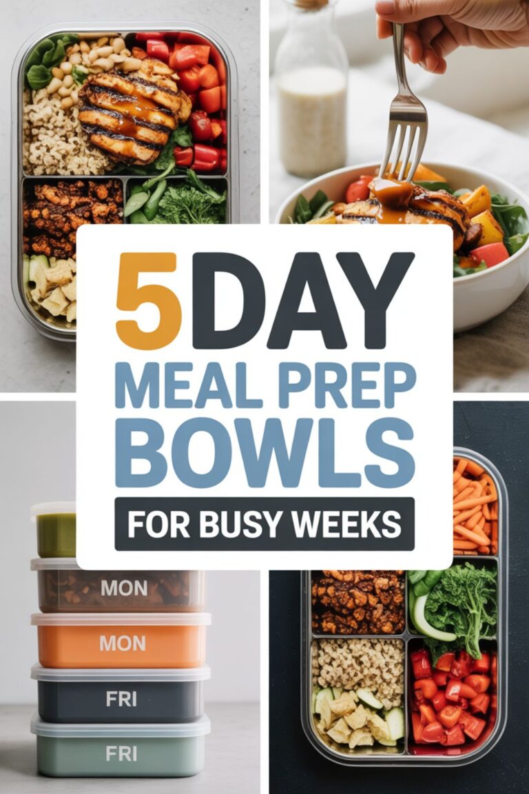 5-Day Meal Prep Bowl Plan for Busy Weeks