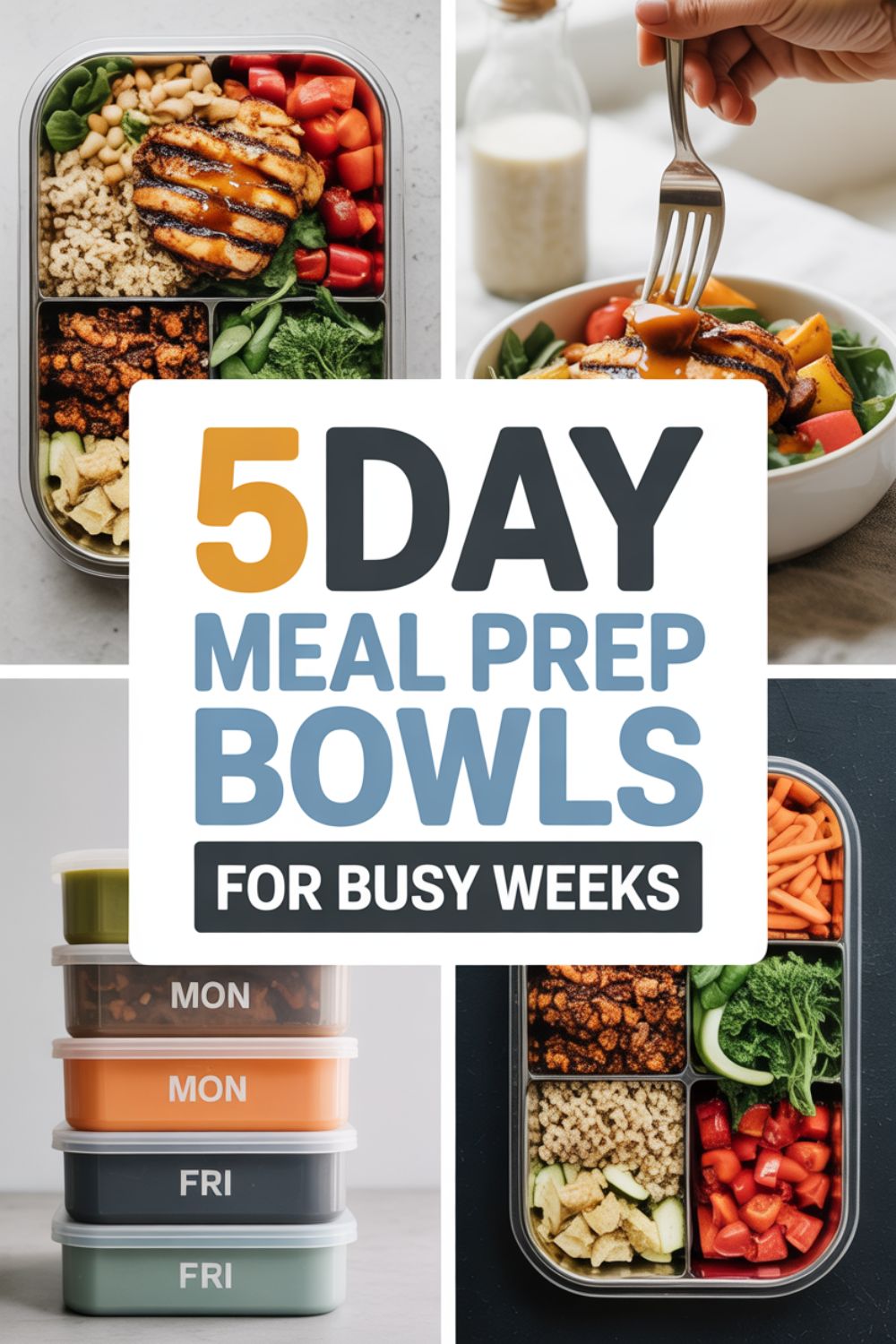 5 Day Meal Prep Bowl Plan for Busy Weeks