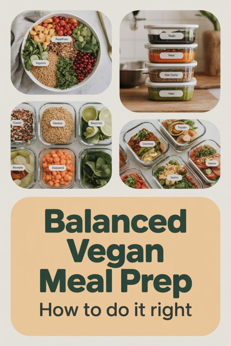 How to Meal Prep a Balanced Vegan Diet