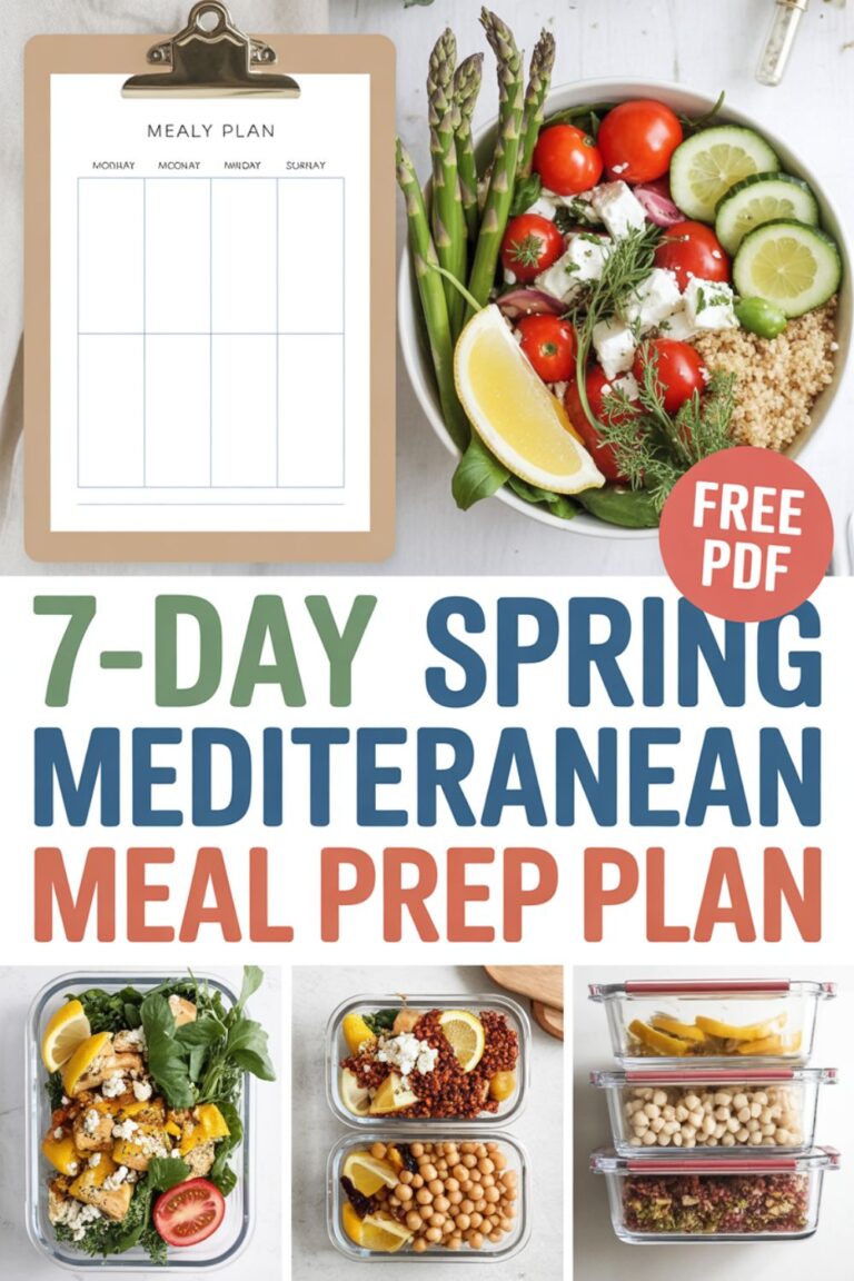 7-Day Spring Mediterranean Meal Prep Plan (Free PDF)
