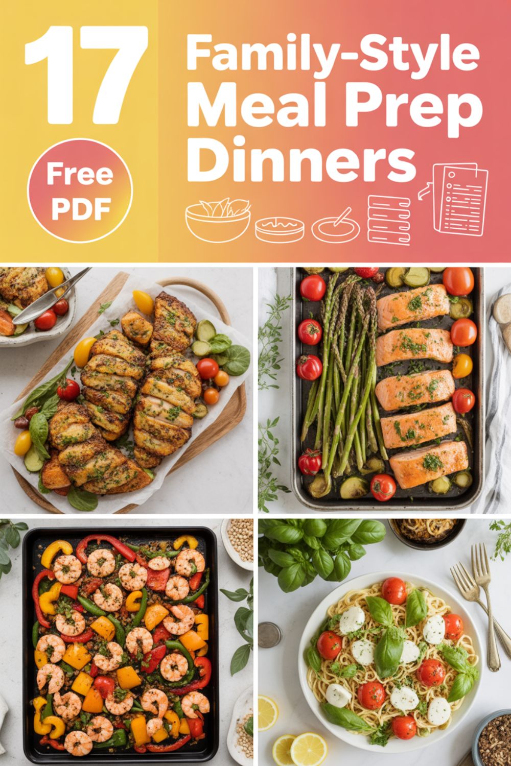 17 Family Style Meal Prep Dinners for Summer