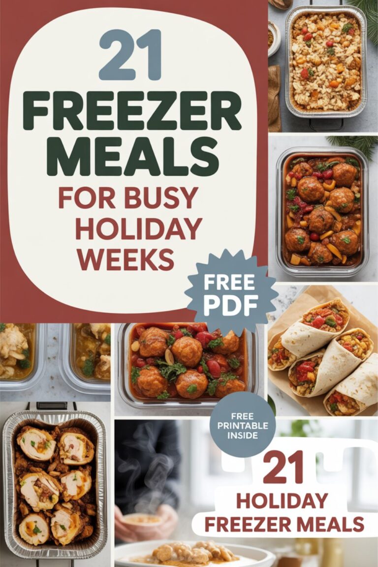 21 Freezer Meals for Busy Holiday Weeks