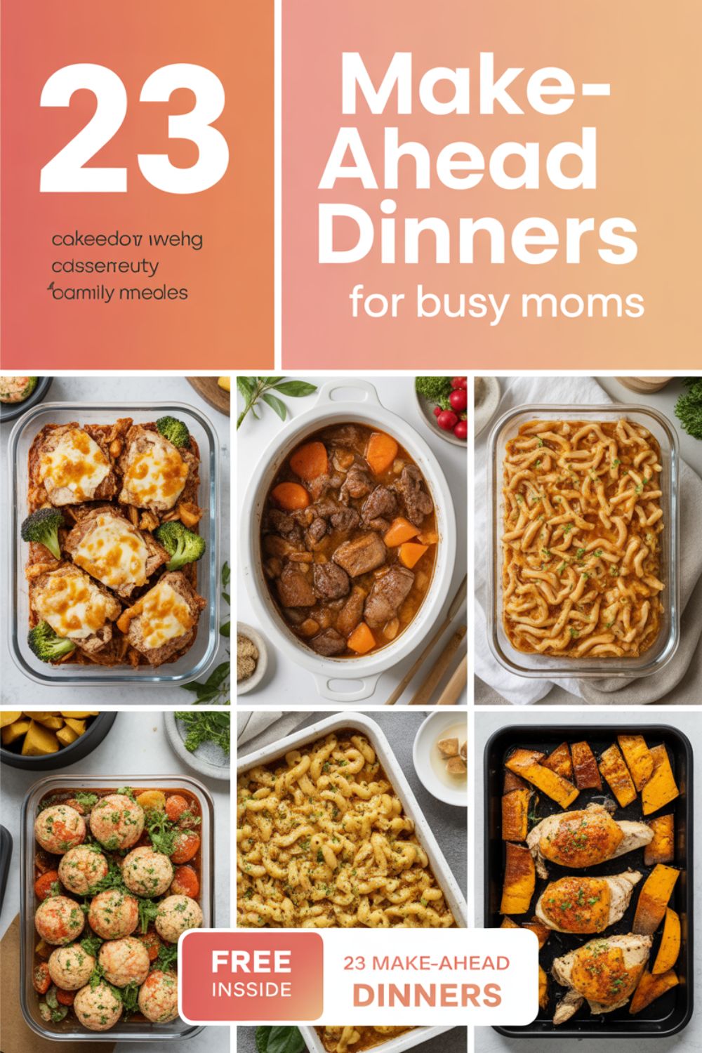 23 Make Ahead Dinners for Busy Moms