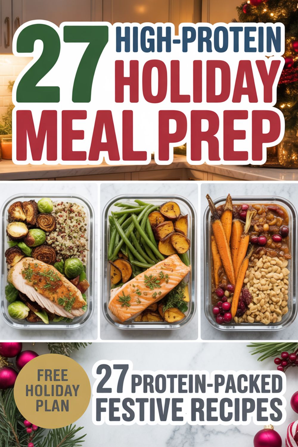 27 High Protein Holiday Meal Prep Recipes