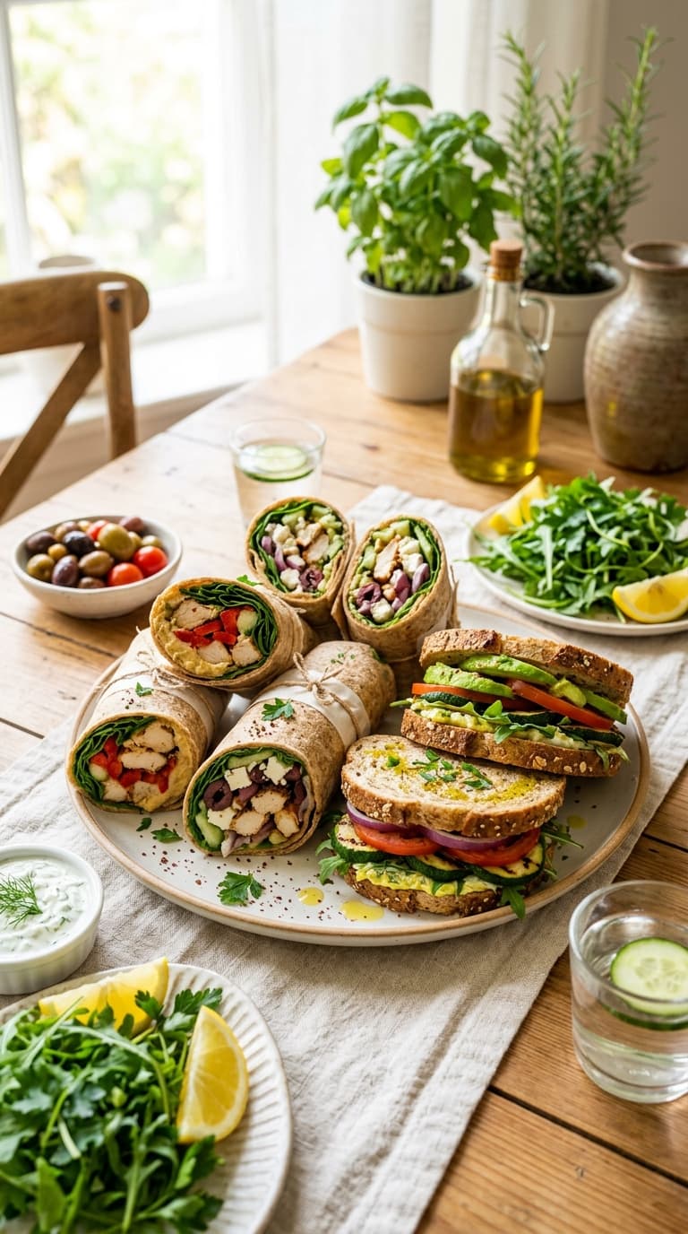 24 Mediterranean Diet Wraps & Sandwiches For Lunch
